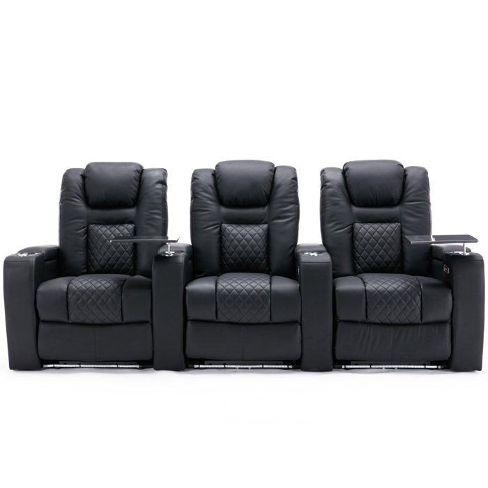 More4Homes Broadway 3 Seater Electric Recliner Cinema Sofa with Tray